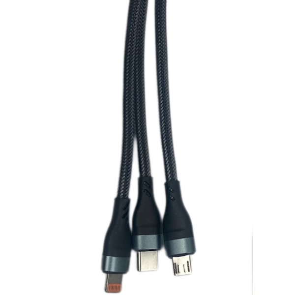 Latauskaapeli - Triple combo Black