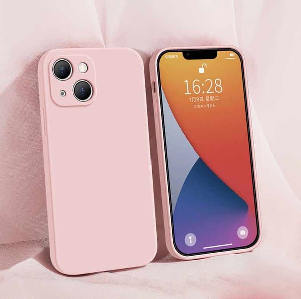 Kotelo iPhone 14 Plus - mikrokuituinen silikoni Ljusgrön