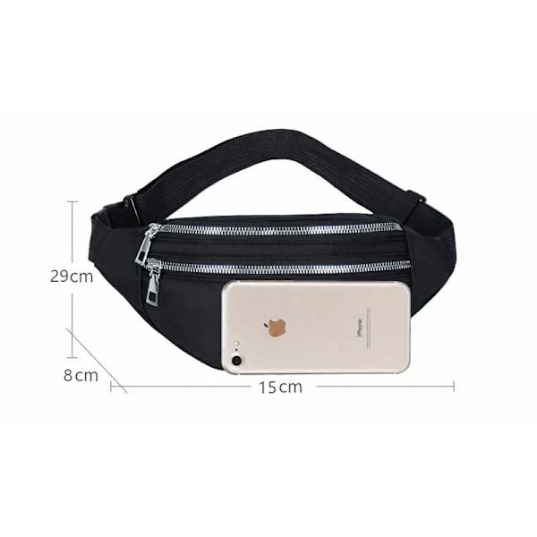 Nylon taljetaske / mavetaske 10 stk.