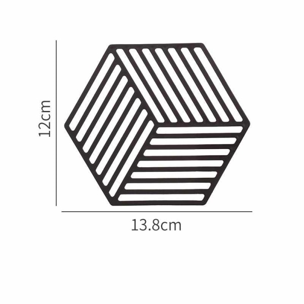 Bordsunderlägg Plast - Hexagon 4-pack