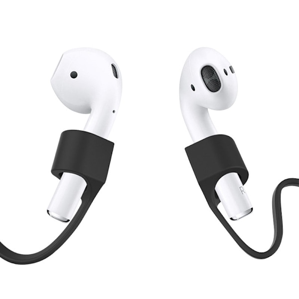 Airpods silikone snørebånd - magnetiske Svart