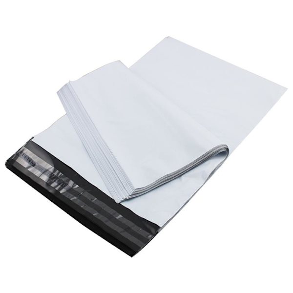 E-handelspåse 20 x 35 cm - Vit 100 st White 2 Pack