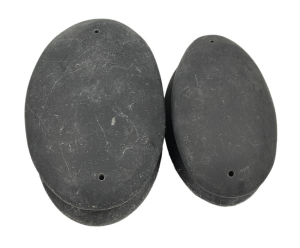 Massageverktyg Sten - Ovala med Hål - 4 Pack