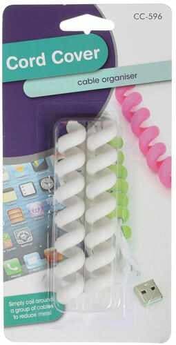 2-Pack - Kabelfodral Spiral – För Smidig Sladdhantering! Svart