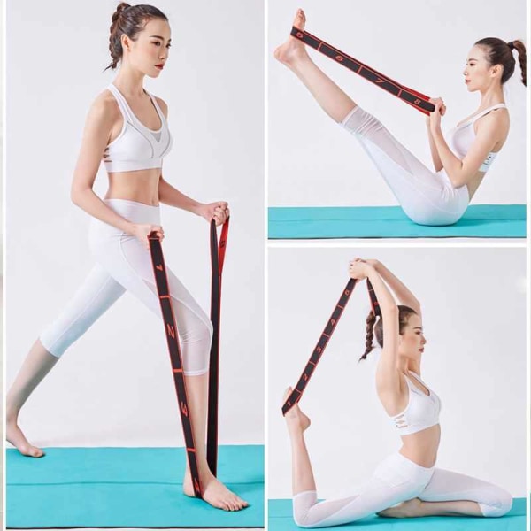 Yoga Pull Loop Strap - udstrækning/træning af ben Pink