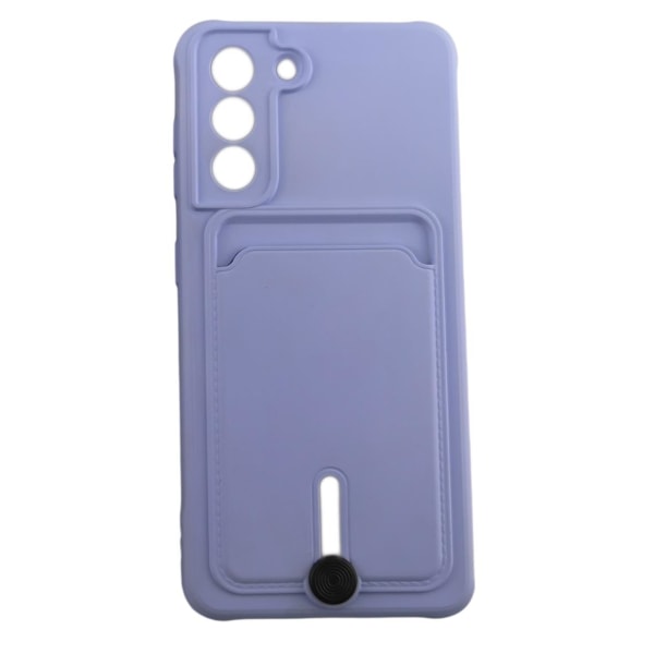 Samsung Galaxy S21 Cover - Mikrofiber-silikone med kortholder Purple