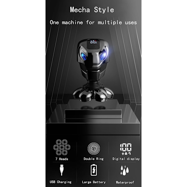 Professional Shaver - Musta 7 kpl