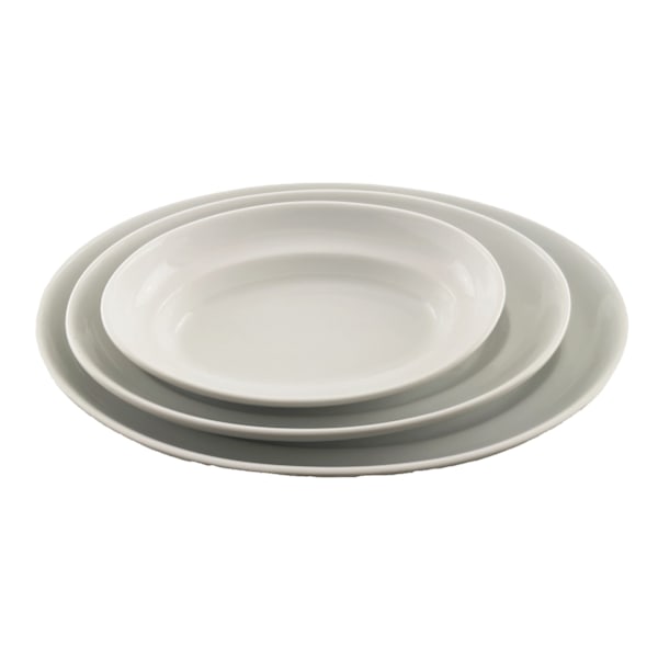 Posliinikulho Combo - soikea pyöristetty reuna - 3 kpl Vit