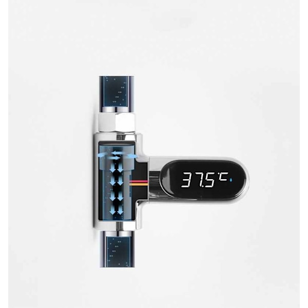 Duschtermometer - Digital LED Skärm Silver