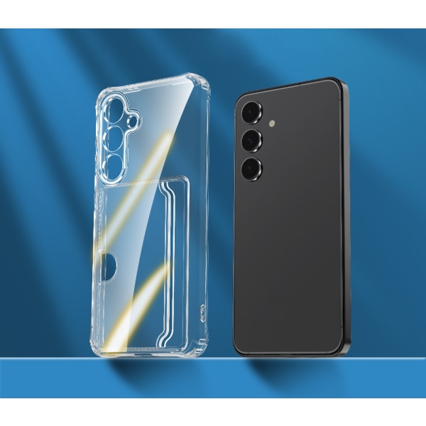 Samsung Galaxy S21 Transparent Skal med Sid-Korthållare - Hållba