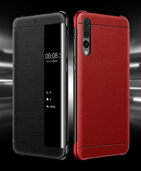 Huawei P30 äkta läder Smartfodral