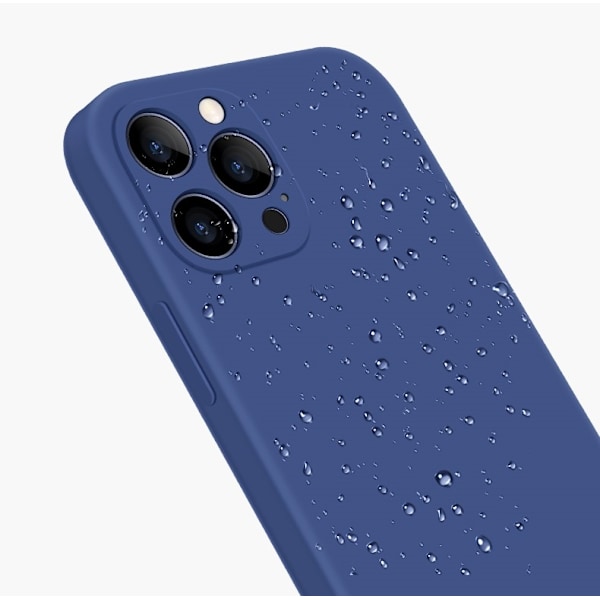 iPhone 12 Pro Max-skal - mikrofiber-silikone Mörkblå
