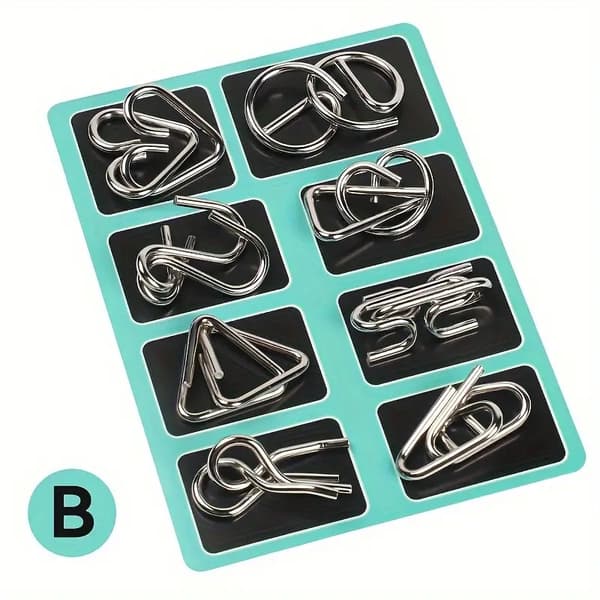 Hjärngympa - Metallpussel - Separera 8-pack