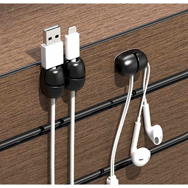 4-Pack - Kaapelipidike Itseliimautuva siksak-pääte White