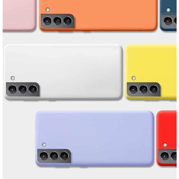 Samsung Galaxy S21 Plus case - silikoni-mikrokuitu Pink