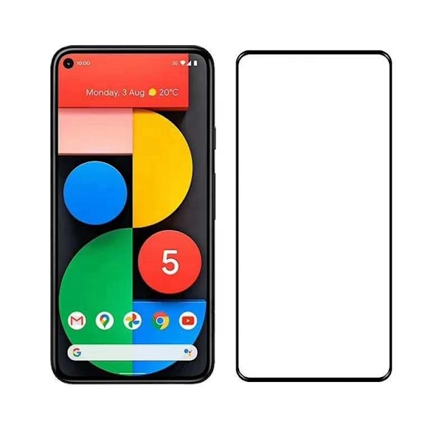 Google Pixel 5 - Heltäckande Härdat Skyddsglas