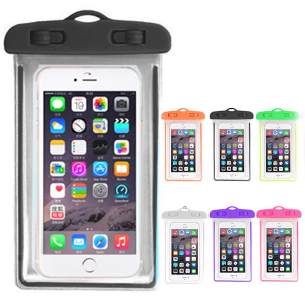 Phone Case Waterproof - Transparent Black