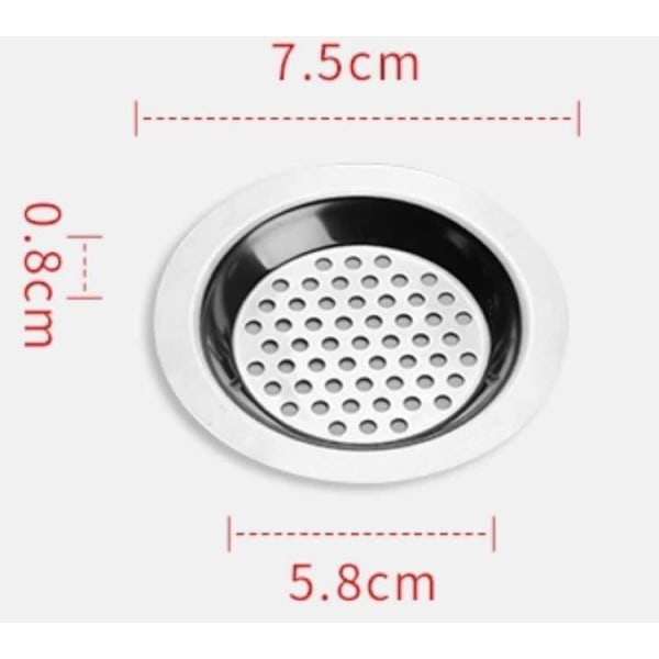 Strainer for sink small 2 pack Silver