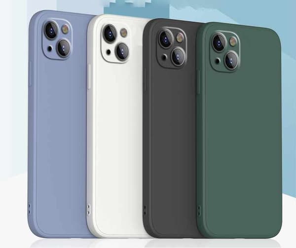 Kotelo iPhone 14 Plus - mikrokuituinen silikoni Ljusgrön