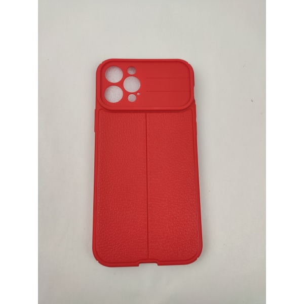iPhone 12 Pro-skal - mikrofiber-silikone Red röd