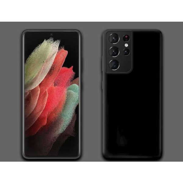 Samsung Galaxy S21 Ultra case - silikoni-mikrokuitu Black