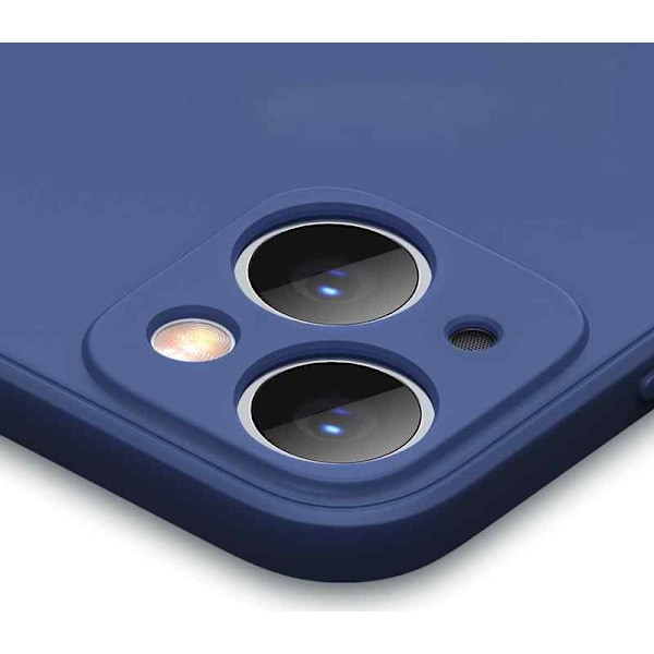 iPhone 13 - Mikrokuituinen silikonikuori Black Svart