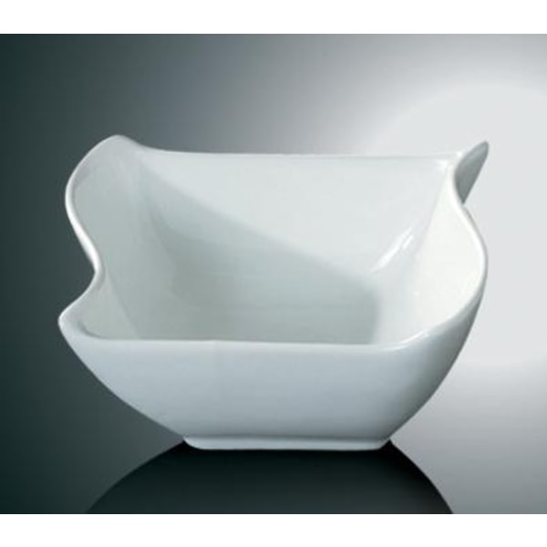 Miniposliinikulho - aaltoileva reuna - 12 pakettia Vit