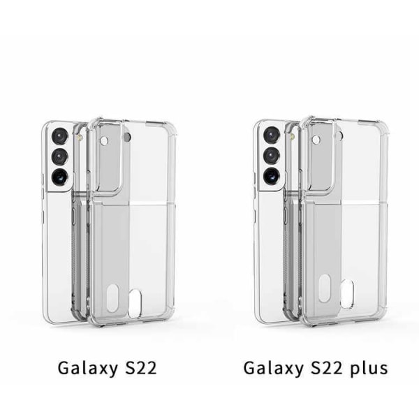 Samsung Galaxy S22 - Gennemsigtigt etui med kortlomme Transparent