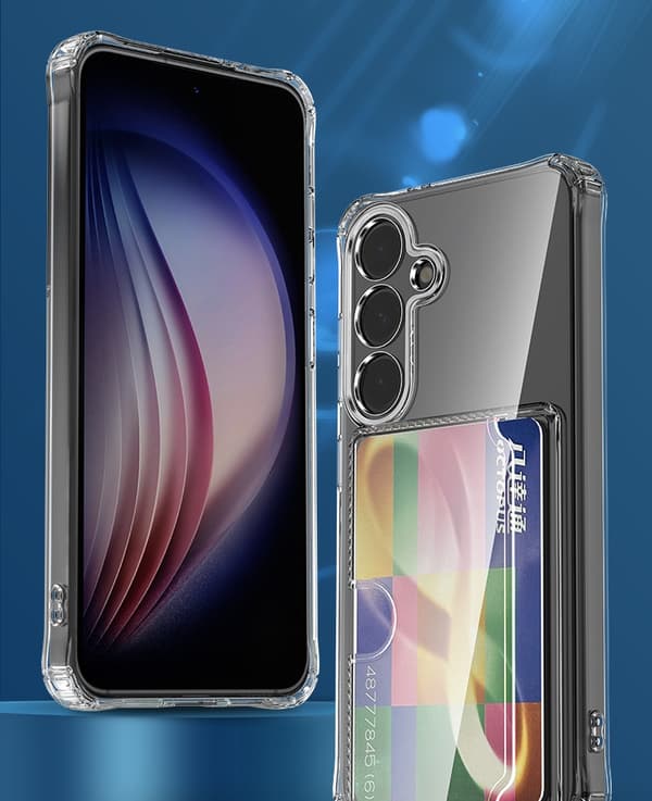 Samsung Galaxy S22 Plus Transparent Skal med Sid-Korthållare - Hållbart och Lätt