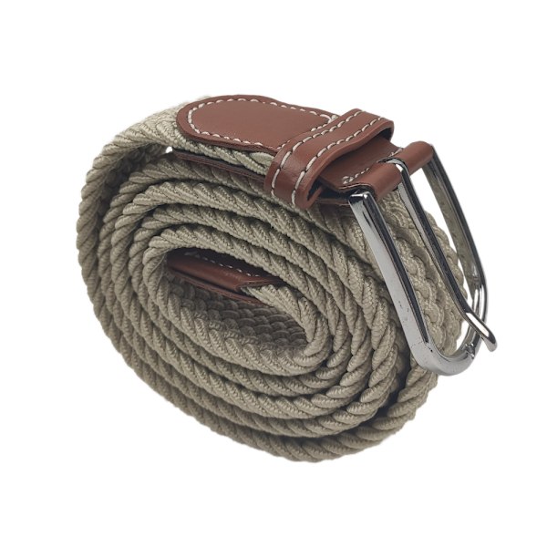 Flexibelt Canvastyg Bälte - 25 färger Beige