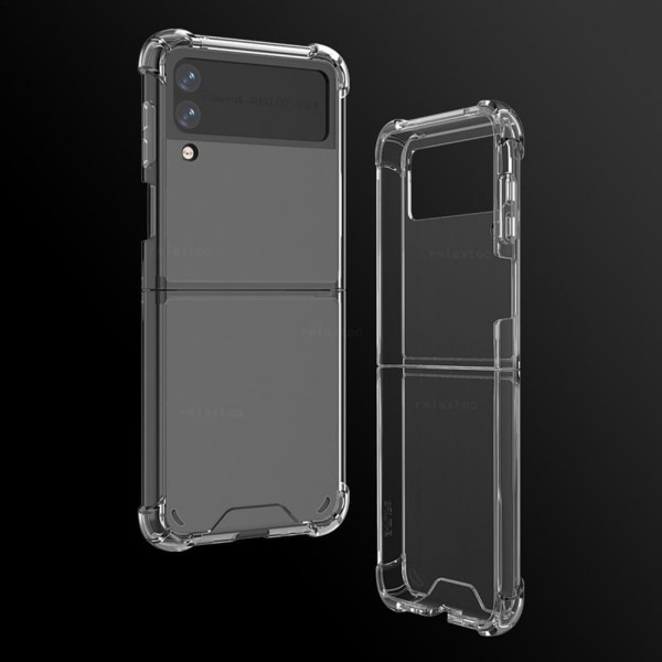 Samsung Galaxy Z Flip 4 case - läpinäkyvä kulman suojaus Transparent