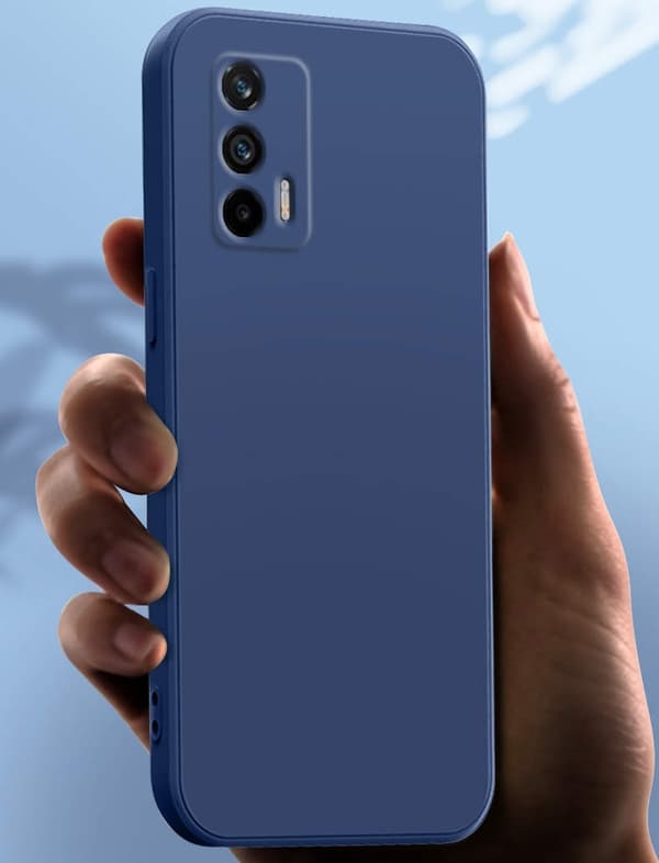 Realme GT - Silikonikuori Mikrokuitu Blå
