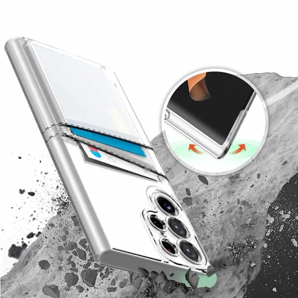Samsung Galaxy S22 Ultra - Transparent Case Double Card Slot