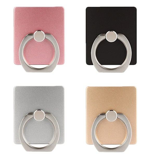 Fingerholder til smartphone - firkantet Silver