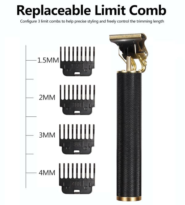 Hair & Beard Trimmer Deluxe Kit + ilmainen parranajosetti - musta