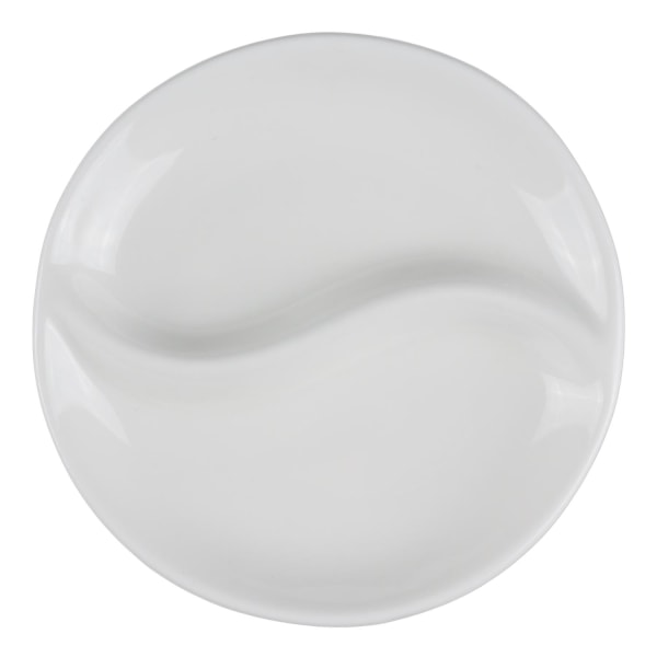 Mini Porcelænsskål Dip - Yin / Yang Motiv - 24 pakke Vit