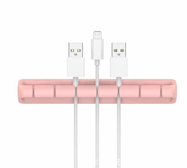 5-Pack - Kabelhållare – Multi-Set för Smidig Sladdhantering! Rosa