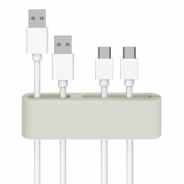 3-pack - Itseliimautuva kaapelipidike - Järjestä tyylillä! White