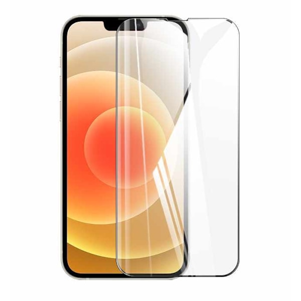 iPhone 14 - Transparent Skal Dubbel Kortfack + Heltäckande Härdat Skyddsglas