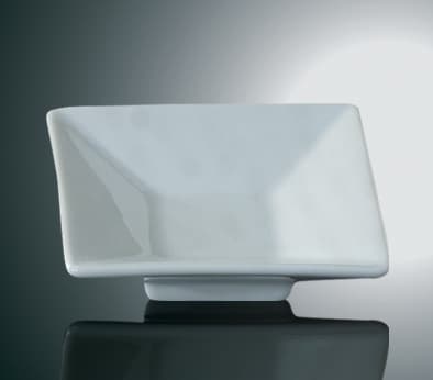 Miniposliinikulho Dip Square Sloping - 20 kpl pakkaus Vit