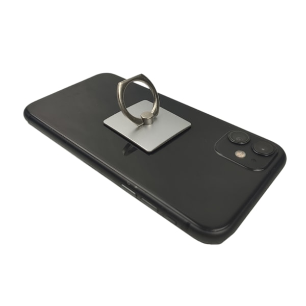 iPhone 15 Pro Shell & Square Finger Holder - Suojaa ja mukavuutta - Hopea