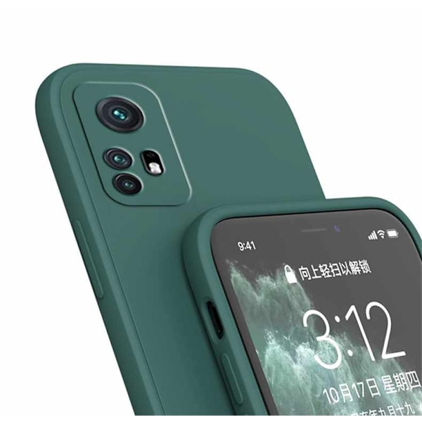 Xiaomi Mi 12 Pro/12S Pro - Silicone Shell Microfiber Mörkgrön