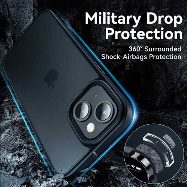 iPhone 13 Fodral - Matt Svart Svart