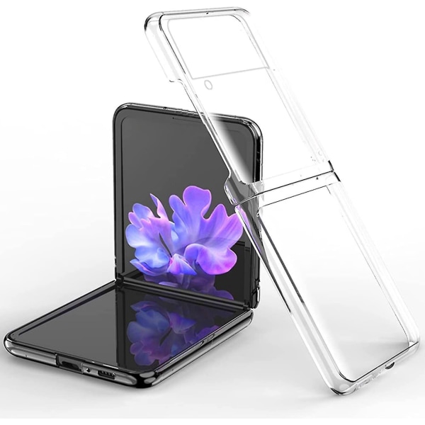 Samsung Galaxy Z Flip 4 - Pehmeä läpinäkyvä kuori + pehmeä suoja