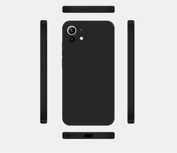 Xiaomi Mi 11 Lite - Silicone Case Microfiber Blå
