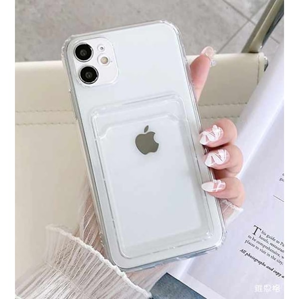 iPhone 12 Shell - läpinäkyvä korttikotelo