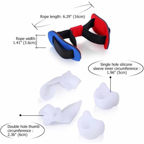 Hallux Valgus - Nattset 7 delar Vit