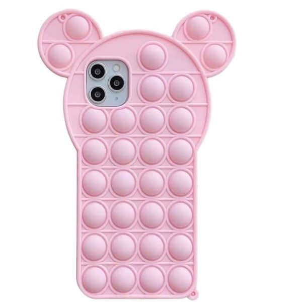 iPhone 12 Pro Max-skal - Pop it Fidget flerfarvet bamse Lila