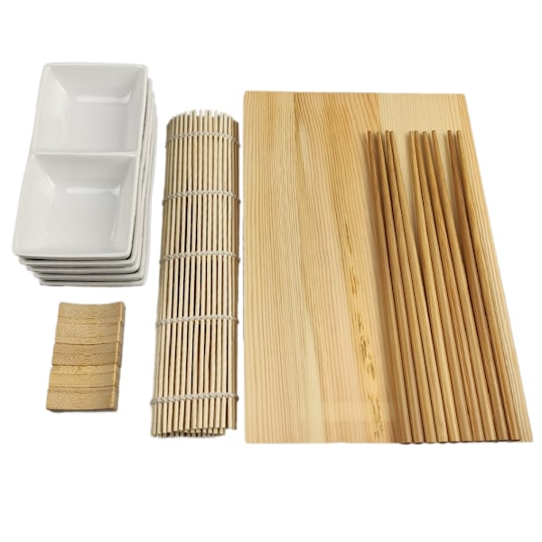 Sushi Serving Kit - Suurempi Easy Five Guests + Kaksiosainen neliö Vit