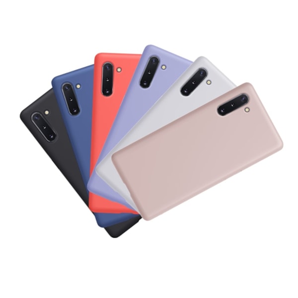 Samsung Galaxy Note 10-skal - mikrofibersilikone Svart